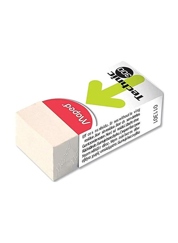 Maped Helix USA 36-Piece Mini Eraser, White