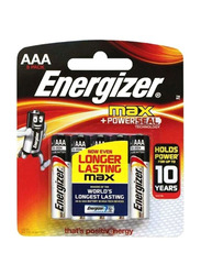 Energizer Max Powerseal Technology AAA Battery Set, 8 Pieces, Silver/Black