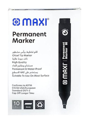 Maxi 10-Piece Chisel Tip Permanent Marker Set, Blue