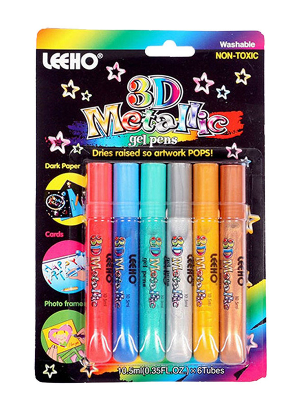 0.35 FL OZ (10.5 mL) 5 Classic Glitter Glue Pen 24 Pack