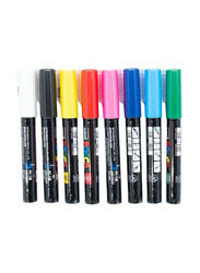 Posca Bullet Shaped Paint Marker Set, 0.9-1.3mm, 8 Pieces, QS-9DDG-D1B9, Multicolour