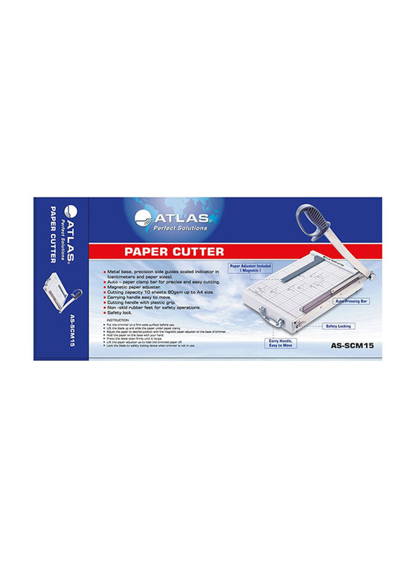 Atlas Metal Base Cutter, MS703416, White/Beige