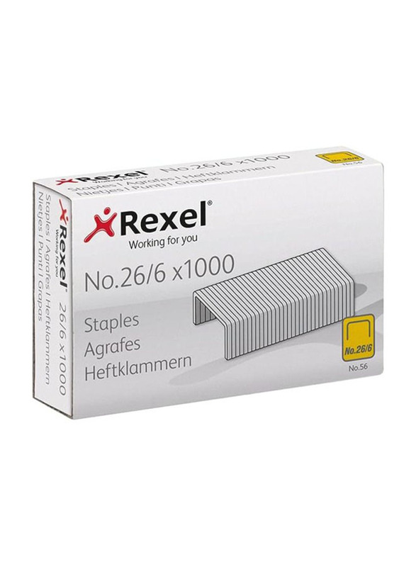 Rexel No.26/6 Desktop Staplers Staples, 20 Pieces, Silver
