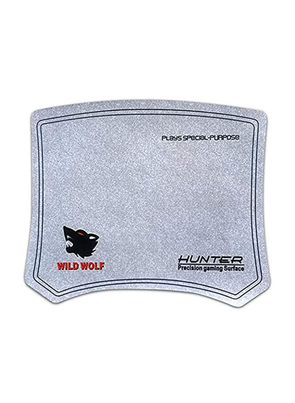 Wild Wolf High Sensitivity PC Mouse Pad, 30 x 25cm, Grey