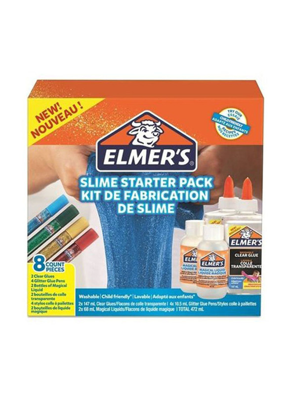 

Elmer's Starter Slime Kit, 8 Pieces, Ages 3+, Multicolour