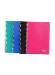 Partner Single Lined Notebook Set, 4 Pieces, A5 Size, Multicolour