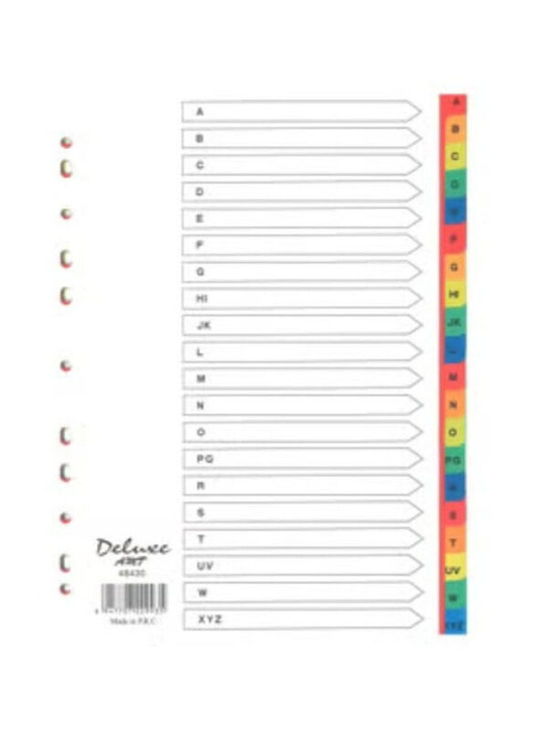 

Deluxe Plastic Alphabet Tab Paper, 5 Piece, Multicolour