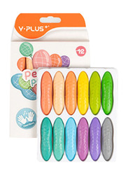 Peanut Crayons Markers, 12 Pieces, Multicolour