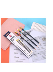 Deli 12-Piece HB Graphite Pencil Set with Eraser, Black/Yellow