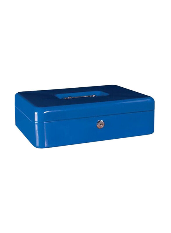 

Partner Rectangular Cash Box, PTCB120, Blue/Silver