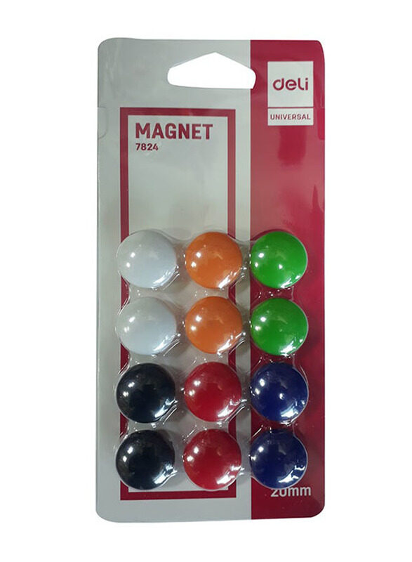 

Deli 12-Piece Magnetic Button Set, Multicolour