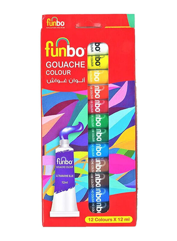 

Funbo Glass Colour Set, 12 Pieces, 15ml, Multicolour