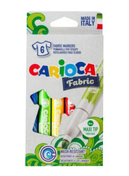 Carioca Cromatex Fabrics Markers, 6 Pieces, Multicolour