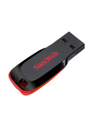 SanDisk 64GB Cruzer Blade USB 2.0 Flash Drive, SDCZ50-064G-B35, Black