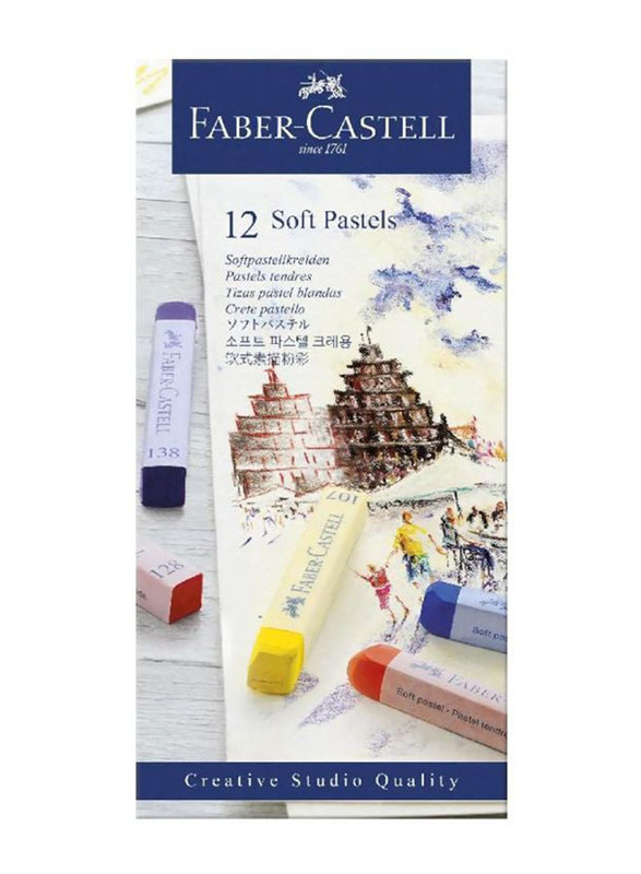 Faber-Castell Goldfaber Soft Pastel Colour Set, 12 Pieces, Multicolour