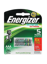 Energizer 2AAA Recharge Blister Card Battery, Multicolour