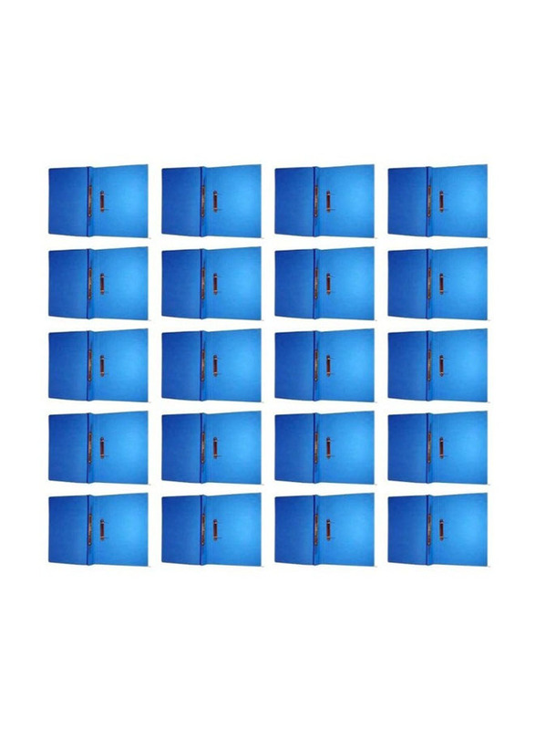 Spring File Folder for A4 Documents Filing, 20 Pieces, Blue