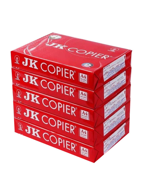 JK Copier Copy Paper, 2500 Sheets, 80 GSM, A4 Size