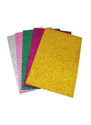 A4 Glitter Foam Sheet, 5 Pieces, Multicolour