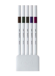 Uniball 5-Piece Emott Fineliner Pens, MI-PEM-SY03-05C, Multicolour