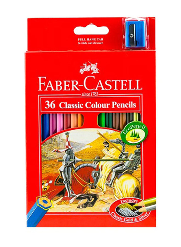 Faber-Castell Classic Colored Pencil Set, 36 Pieces, Multicolour