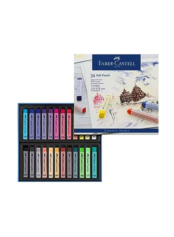 Faber-Castell Soft Pastels, 24 Pieces, Multicolour