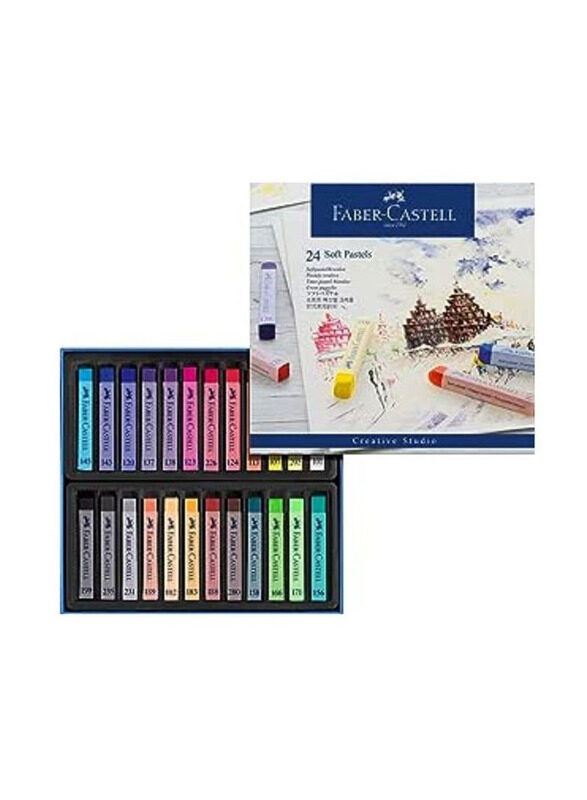 Faber-Castell Soft Pastels, 24 Pieces, Multicolour