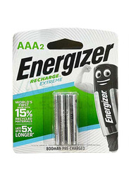 Energizer Rechargeable Extreme Battery Set, 2 Pieces, Silver