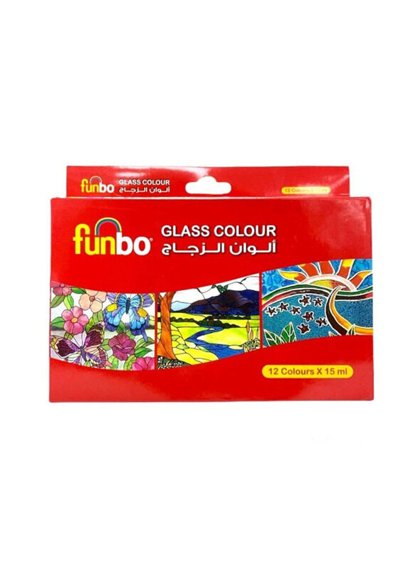

Funbo Glass Colour Set, 12 x 15ml, Multicolour