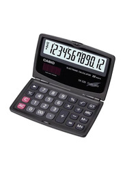 Casio Solar And Battery Operated Pocket Basic Calculator, Black/Grey