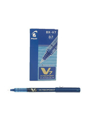 Pilot 12-Piece V7 Hi-Tecpoint Rollerball Pen Set, 0.7mm, Blue