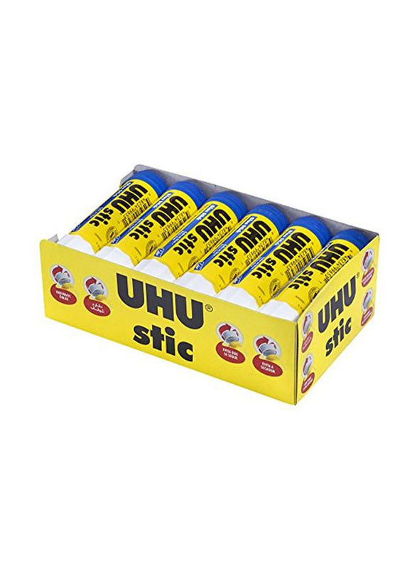 UHU Colored Glue Stick Set, 12 Pieces, Multicolour