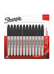Sharpie 12-Piece Permanent Fine Tip Marker, Black