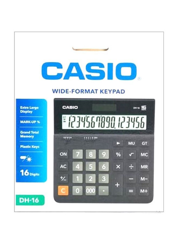 Casio 16-Digit Basic Calculator, Grey/Black
