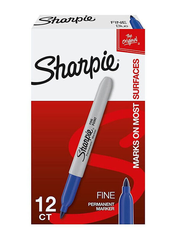 

Sharpie 12-Piece Fine Tip Permanent Marker, Blue