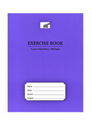 PSI 6-Piece Four Line Exercise Notebooks, 100 Pages