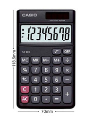Casio 8-Digit Basic Calculator, SX-300, Black