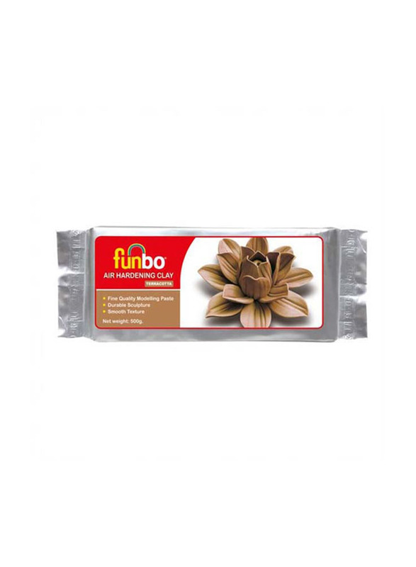 Funbo Air Hardening Clay, 500gm, Terracota