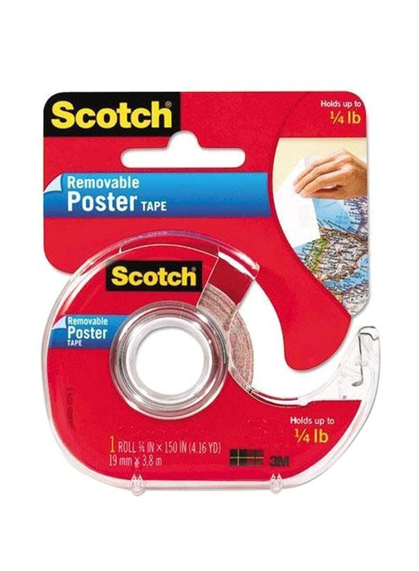 3M Scotch Removable Poster Tape Set, White/Clear