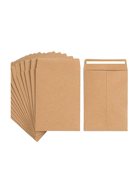 Terabyte Kraft Mini Envelopes, 4 x 2.75 inch, 100 Pieces, Brown