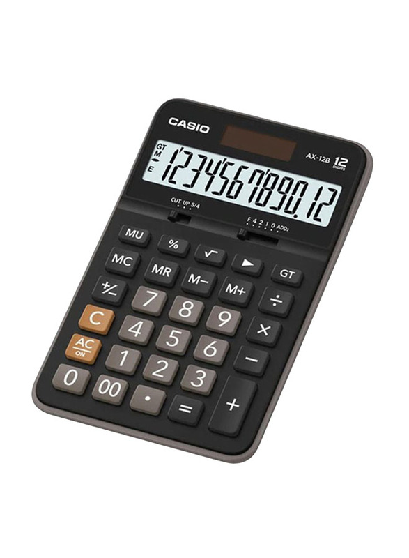 Casio Value Series 12-Digit Basic Calculator, Black