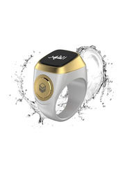 iQibla Tasbih Zikr Lite Smart Waterproof Ring, 22mm, White