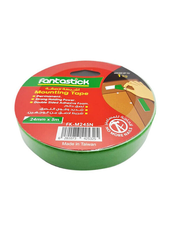 

Fantastick Double Sided Mounting Tape, 24mm x 5 m, Green