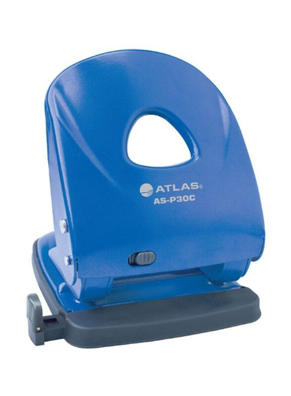 Atlas Heavy Duty Paper Punch, Blue