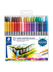 Staedtler 72-Piece Double-End Fibre-Tip Pens Set, Multicolour
