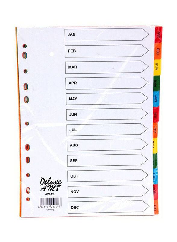 

Deluxe A4 Paper Divider, 10 Pieces, Multicolour