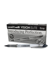 Uniball 12-Piece Vision Elite Rollerball Pen Set, 0.8mm, Black
