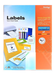 Formtec 4 Label Per Sheet Box, 100 Sheets, Multicolour