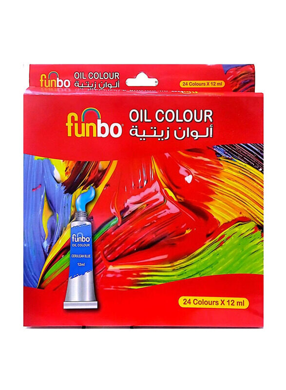 

Funbo Oil Colour Paint Tubes Set, 24 Pieces, Multicolour