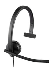Logitech H570e Business Series Mono On-Ear USB Headset, Black